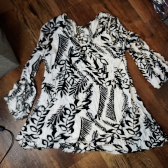Three pieces . Dunia large rayon,Christmas oversized top, Connected dress size12 - Picture 5 of 12